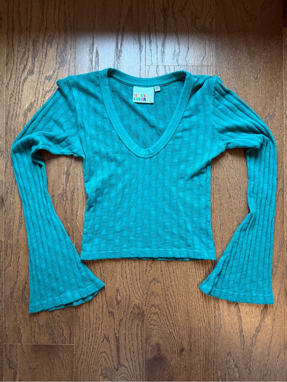 Big Bud Press Bell Sleeve Top Hunter Green XXS